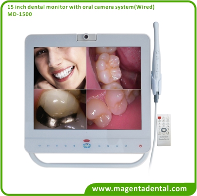 MD-1500A [Wired]15 inch dental monitor with oral camera syst