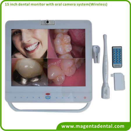 Wireless oral dental camera system with screen